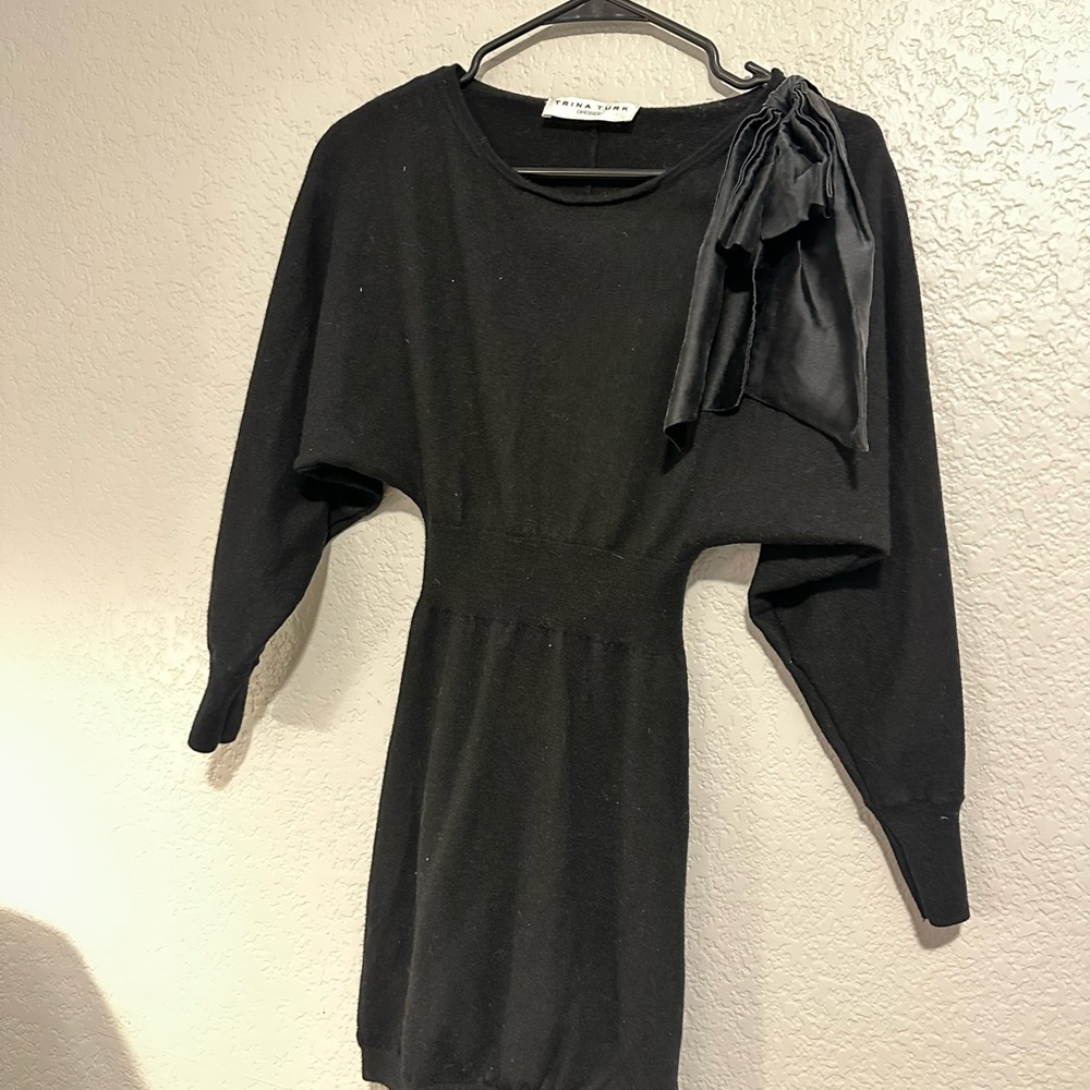 Trina Turk Long Sleeve Dress with Silk Bow